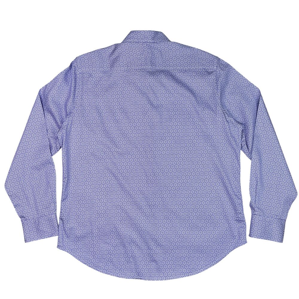 Robert Graham Dress Shirt XL Purple Geometric Print Button Up Long Sleeve Preppy - Picture 7 of 12